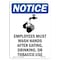 Signmission OSHA Sign, 24" H, Rigid Plastic, Employees Must Wash Sign With Symbol, Portrait, 1824-V-11977 OS-NS-P-1824-V-11977 - alternate 1